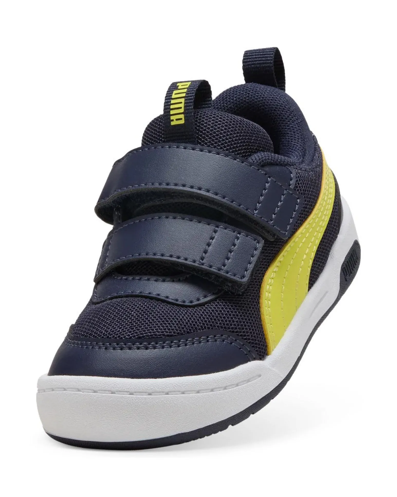 PUMA - SNEAKERS KIDS MULTIFLEX 2 MESH V TD BLU E GIALLO FLUO, NUMERATA DAL 20 AL 27, 405647-02