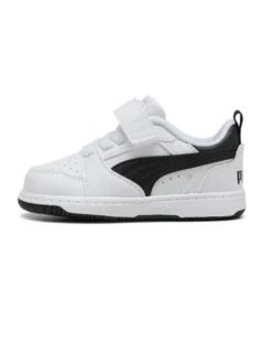 PUMA - SNEAKERS KIDS REBOUND V6 LO AC+TD BIANCHE CON DETTAGLI NERI   DAL 20 AL 27, 397420-02