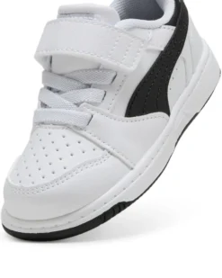 PUMA - SNEAKERS KIDS REBOUND V6 LO AC+TD BIANCHE CON DETTAGLI NERI   DAL 20 AL 27, 397420-02