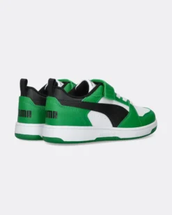PUMA - SNEAKERS KIDS REBOUND V6 LO VERDE CON DETTAGLI NERI E BIANCHI DAL 28 AL 35, 397419-05