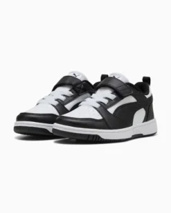 PUMA -  SNEAKERS KIDS REBOUND V6 LO NERA CON DETTAGLI BIANCHI DAL 28 AL 35,  397419-01
