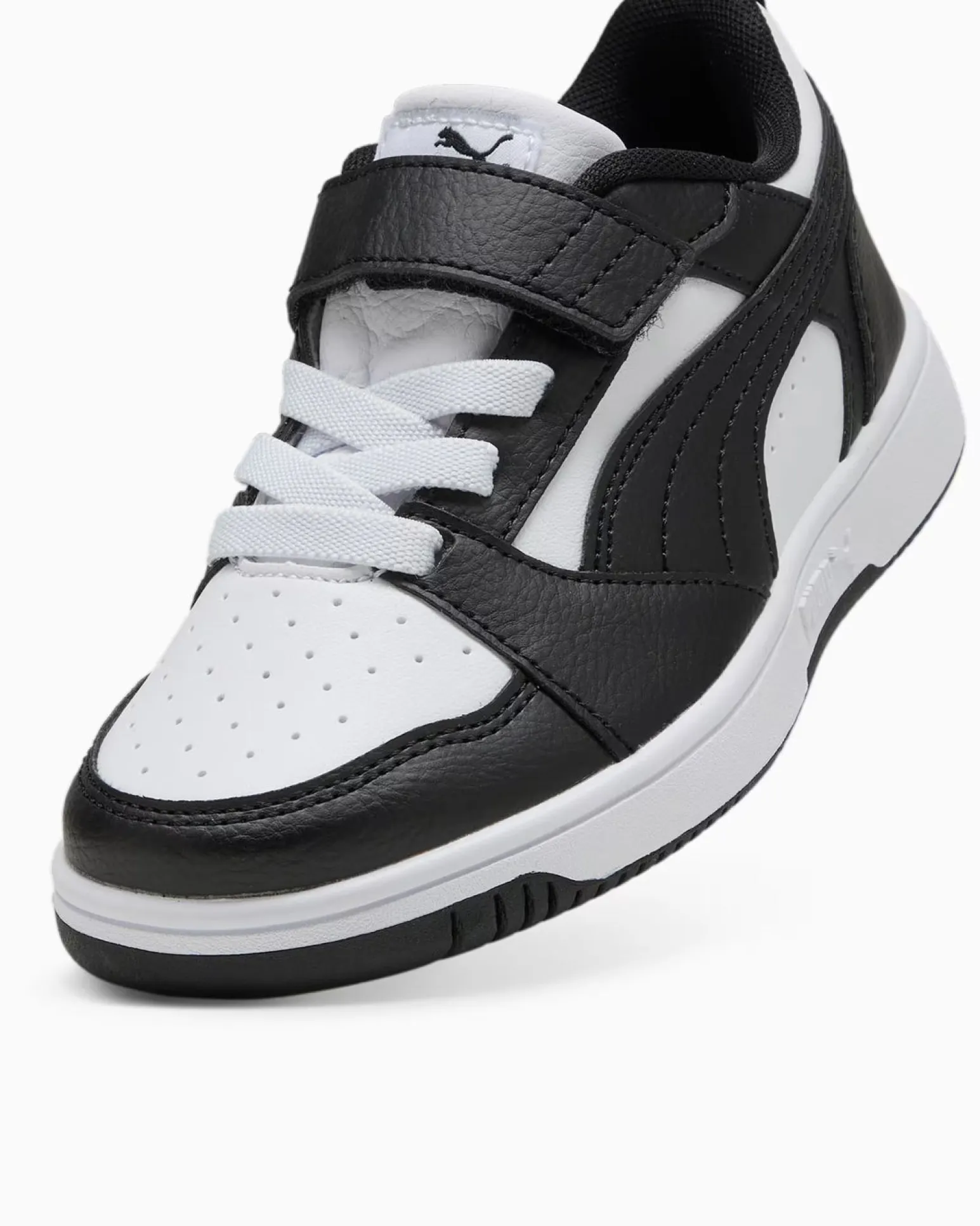PUMA - SNEAKERS KIDS REBOUND V6 LO NERA CON DETTAGLI BIANCHI DAL 28 AL 35, 397419-01