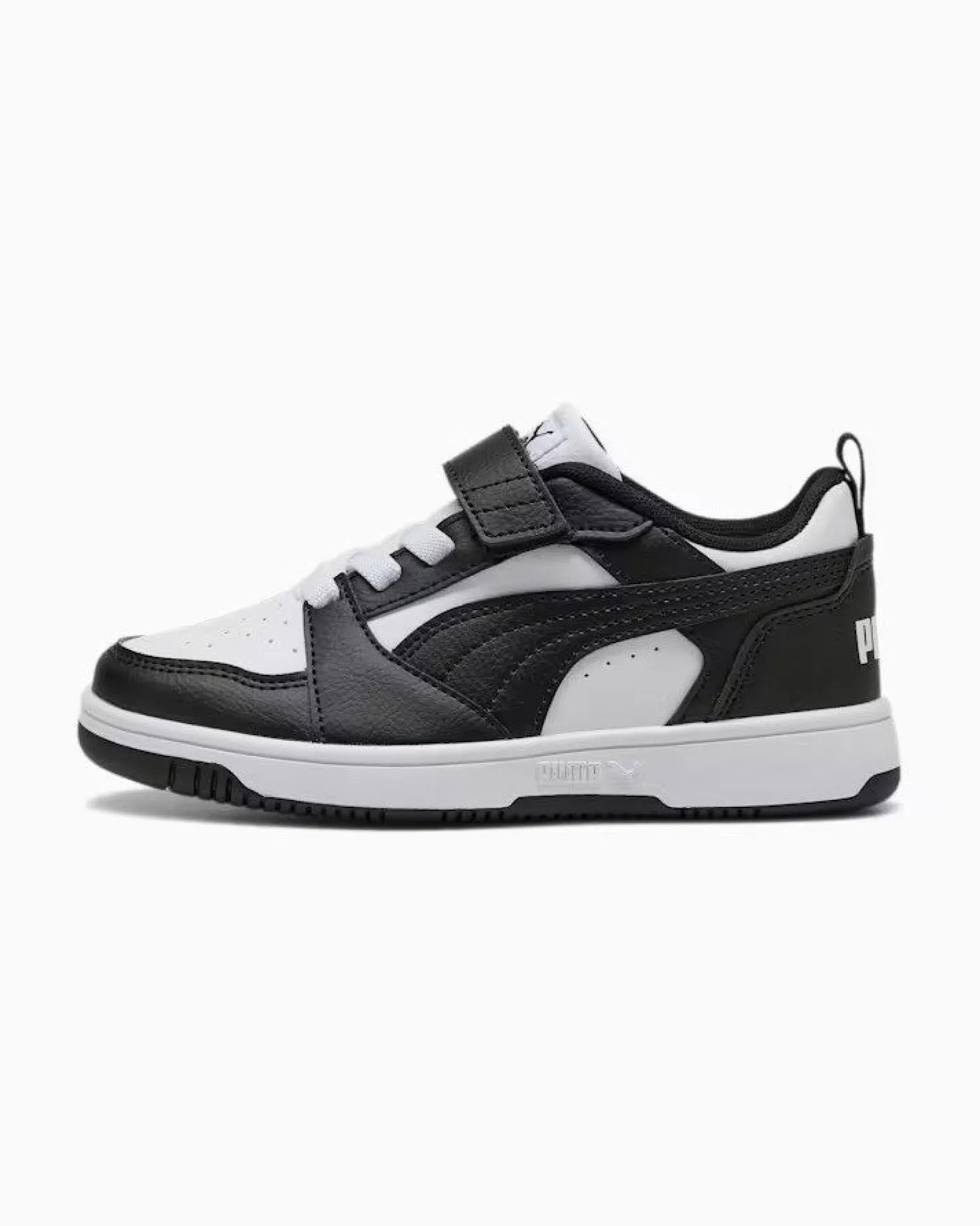 PUMA - SNEAKERS KIDS REBOUND V6 LO NERA CON DETTAGLI BIANCHI DAL 28 AL 35, 397419-01