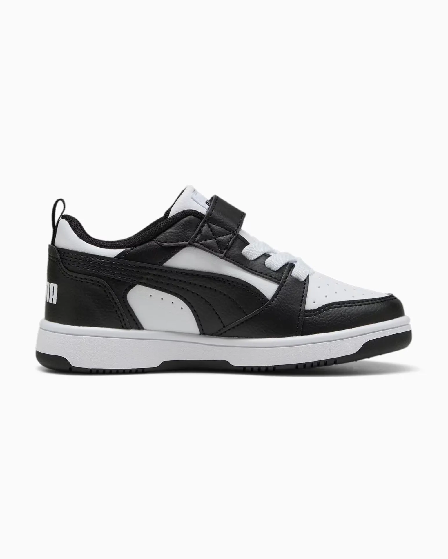 PUMA - SNEAKERS KIDS REBOUND V6 LO NERA CON DETTAGLI BIANCHI DAL 28 AL 35, 397419-01