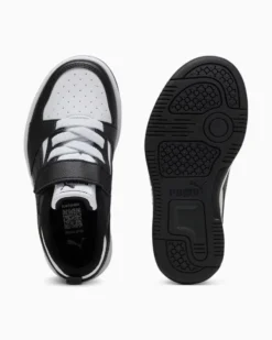 PUMA - SNEAKERS KIDS REBOUND V6 LO NERA CON DETTAGLI BIANCHI DAL 28 AL 35, 397419-01