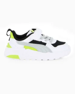 PUMA - SNEAKERS KIDS TRINITY 2 LT TD BIANCA, NERA, GRIGIA E LIME DAL 20 AL 27, 403705-13