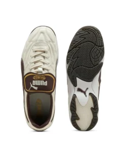 PUMA - SNEAKERS KING INDOOR BEIGE E MARRONE DA UOMO, 401683-18