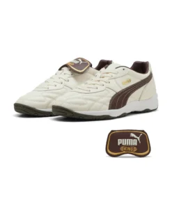 PUMA - SNEAKERS KING INDOOR BEIGE E MARRONE DA UOMO, 401683-18