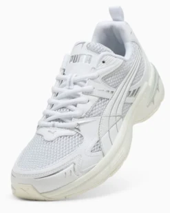 PUMA - SNEAKERS MILENIO TECH 2000 2TONE BIANCHE CON DETTAGLI SILVER E GRIGI DA UOMO, 404914-02
