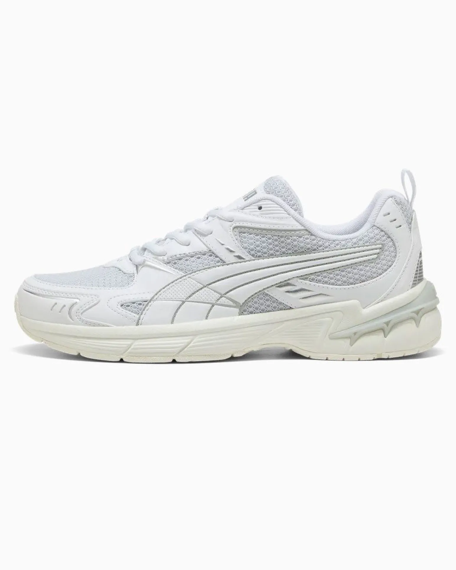 PUMA - SNEAKERS MILENIO TECH 2000 2TONE BIANCHE CON DETTAGLI SILVER E GRIGI DA UOMO, 404914-02