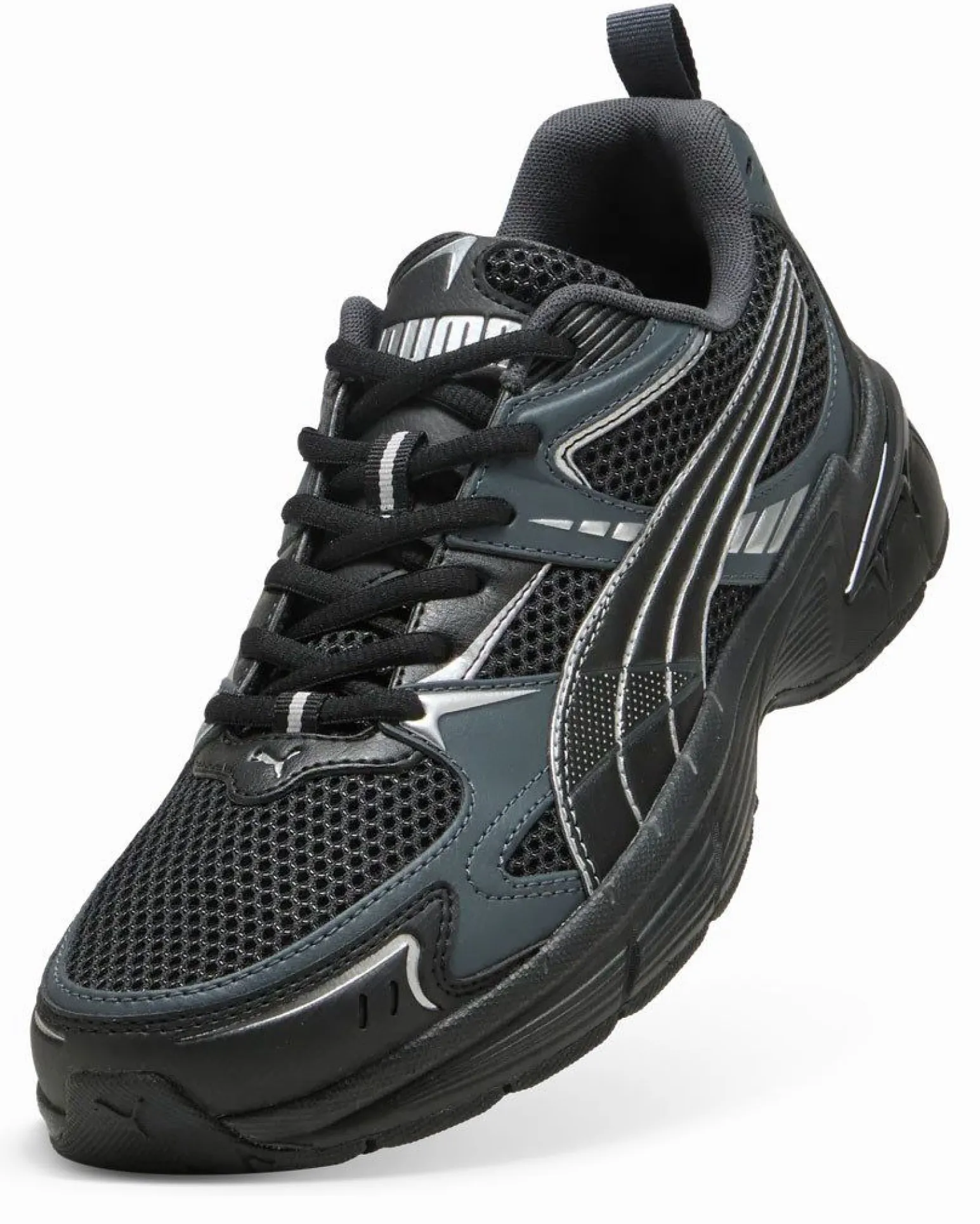 PUMA - SNEAKERS MILENIO TECH 2000 2TONE NERE CON DETTAGLI SILVER E GRIGI DA UOMO, 404914-01