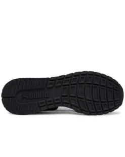 PUMA - Sneakers nera e bianca in mesh traspirante con soletta in memory foam, numerata 36/39 - S RUNNER V3 MESH JR