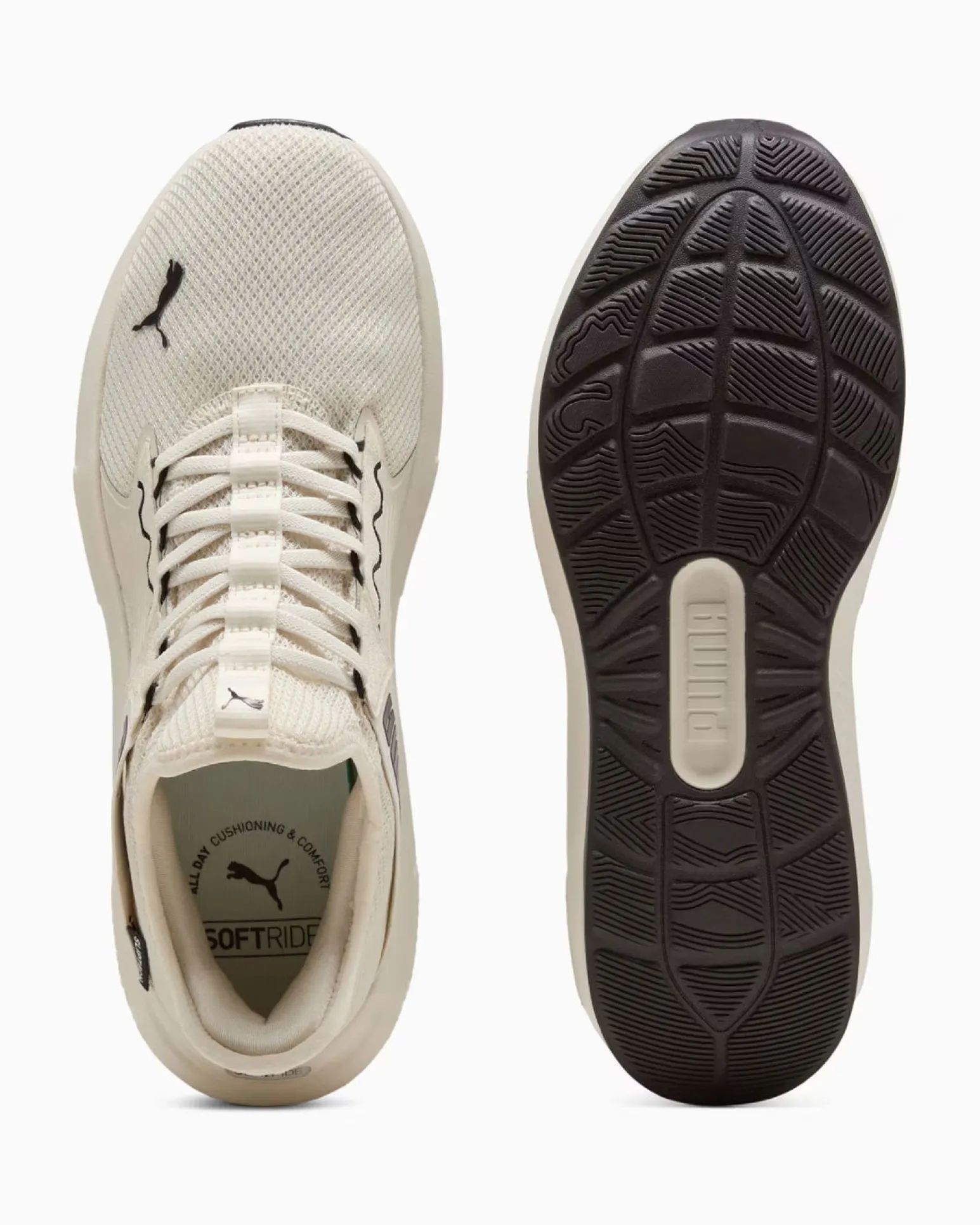 PUMA - SNEAKERS SOFTRIDE ENZO 5 SLIP TECH BEIGE E DETTAGLI MARRONI DA UOMO, 312581-04