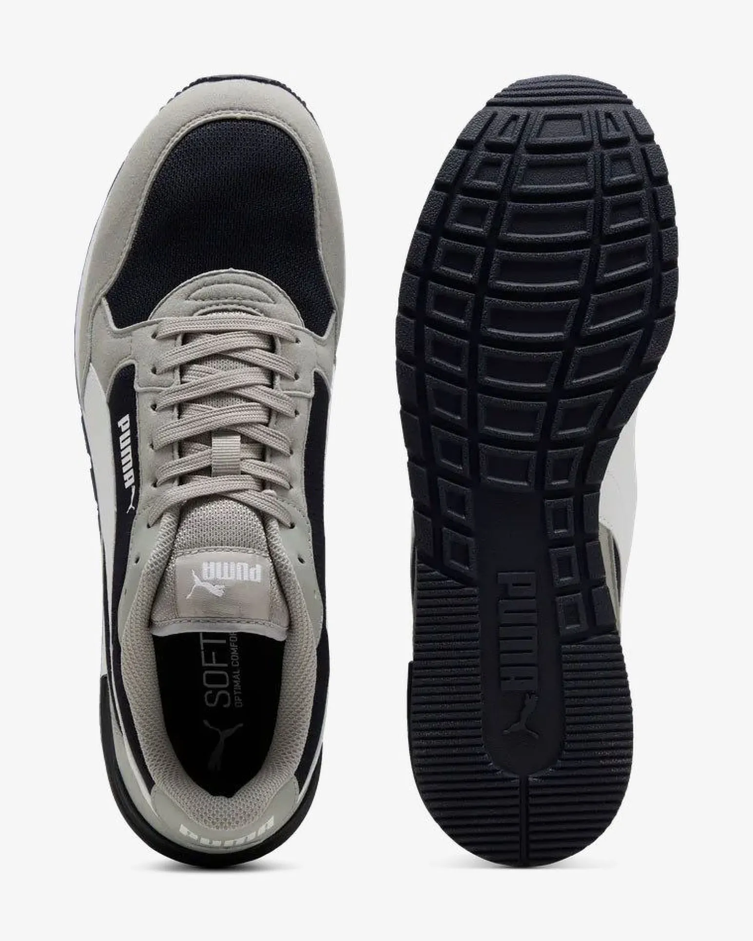 PUMA - SNEAKERS ST ST RUNNER V4 MESH -GRIGIA CON DETTAGLI BIANCHI E NERI DA UOMO, 399666-16