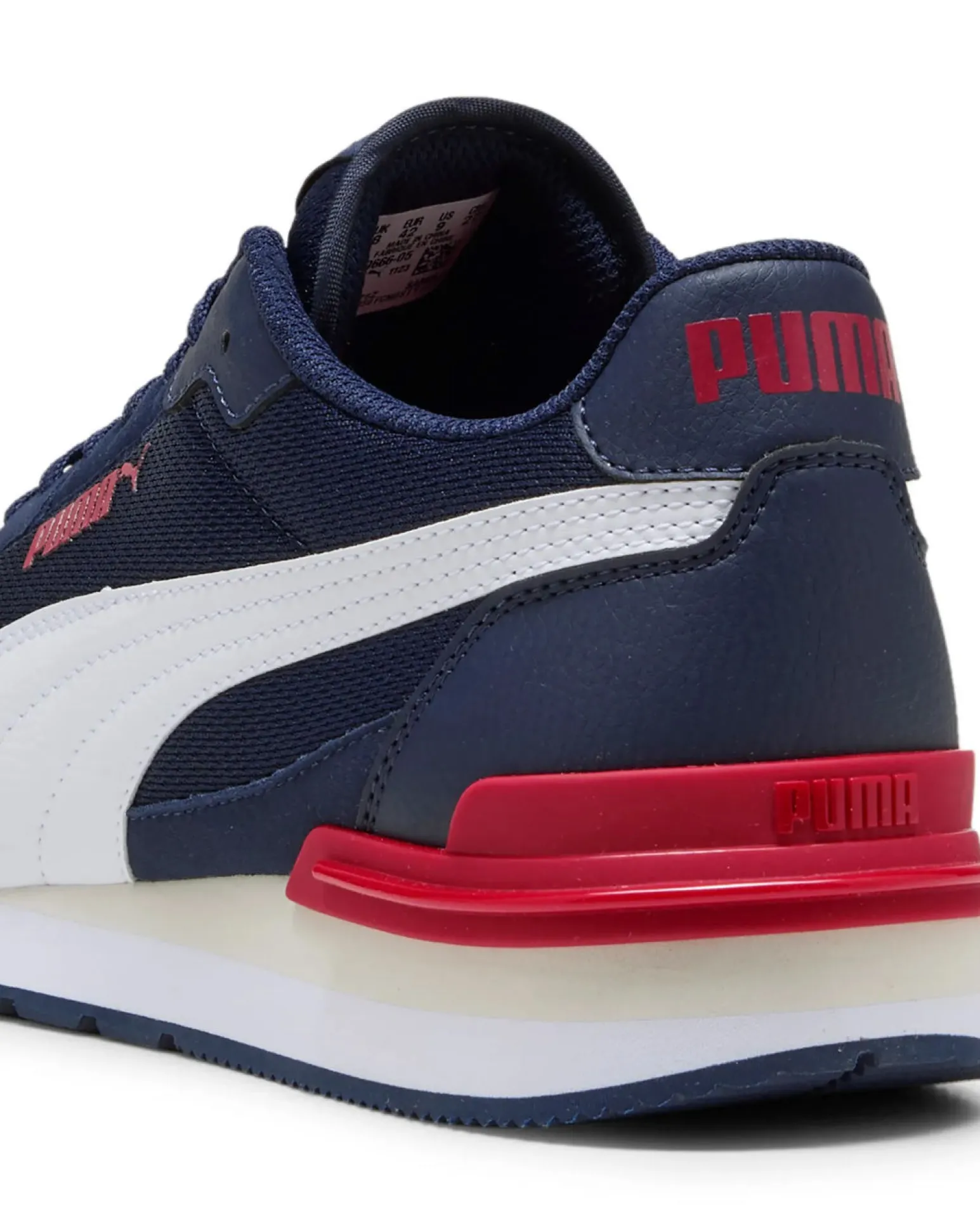 PUMA - SNEAKERS ST ST RUNNER V4 MESH -BLU CON DETTAGLI BIANCHI E ROSSE DA UOMO, 399666-05