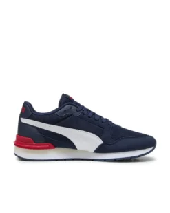 PUMA - SNEAKERS ST ST RUNNER V4 MESH -BLU CON DETTAGLI  BIANCHI E ROSSE DA UOMO, 399666-05