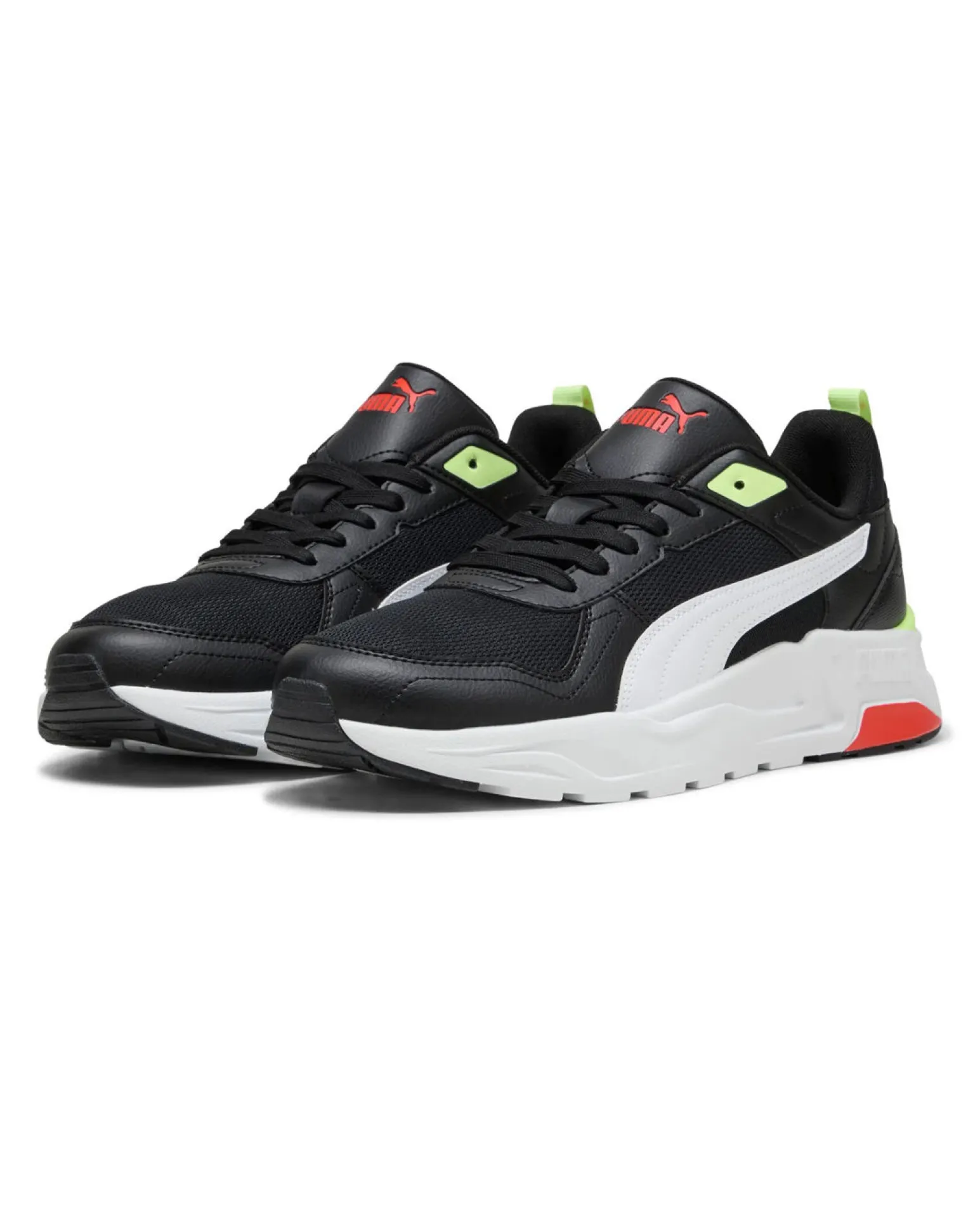 PUMA - SNEAKERS TRINITY 2 LT BIANCHE, NERE, BIANCHE E GIALLO FLUO DA UOMO, 400231-18