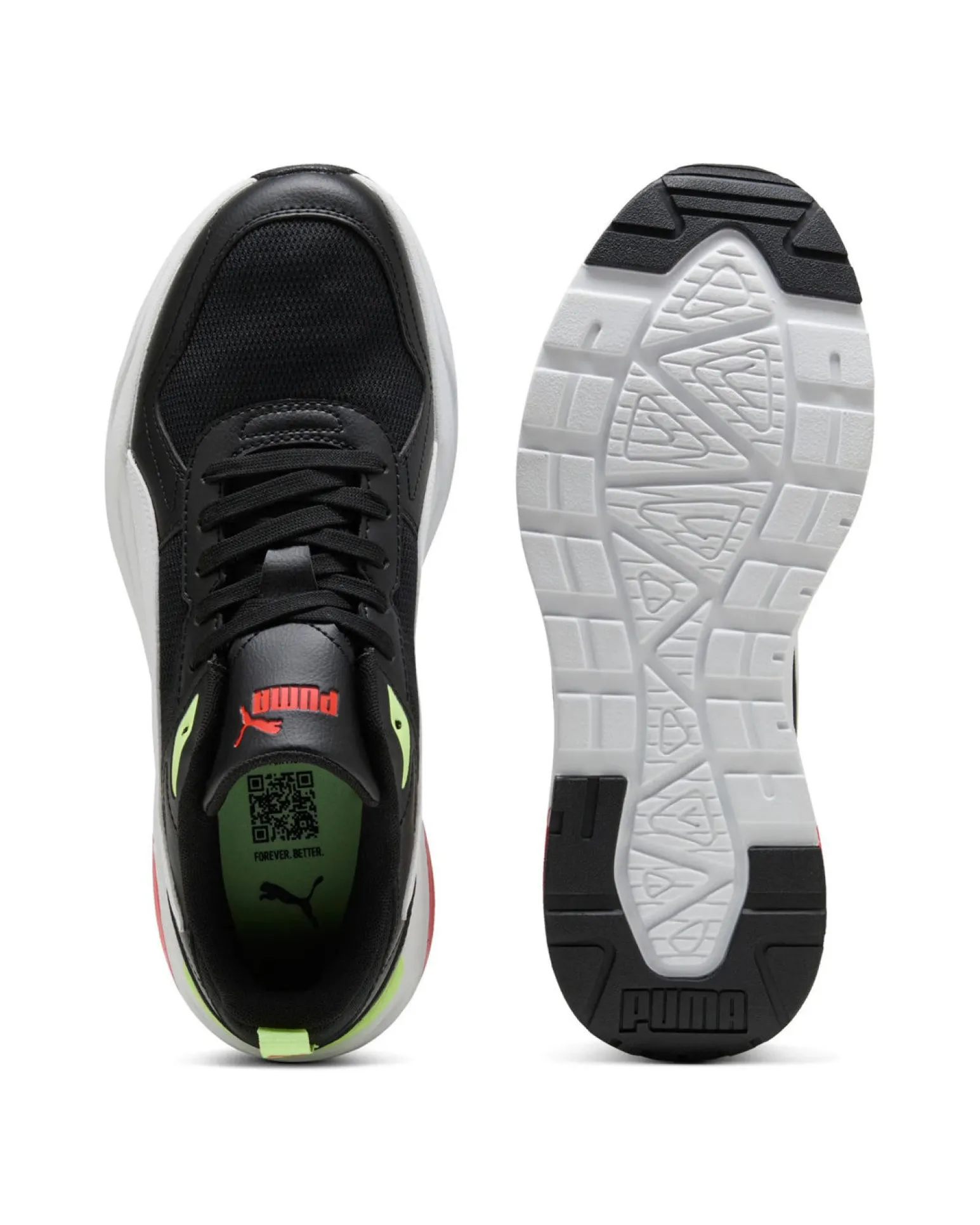 PUMA - SNEAKERS TRINITY 2 LT BIANCHE, NERE, BIANCHE E GIALLO FLUO DA UOMO, 400231-18