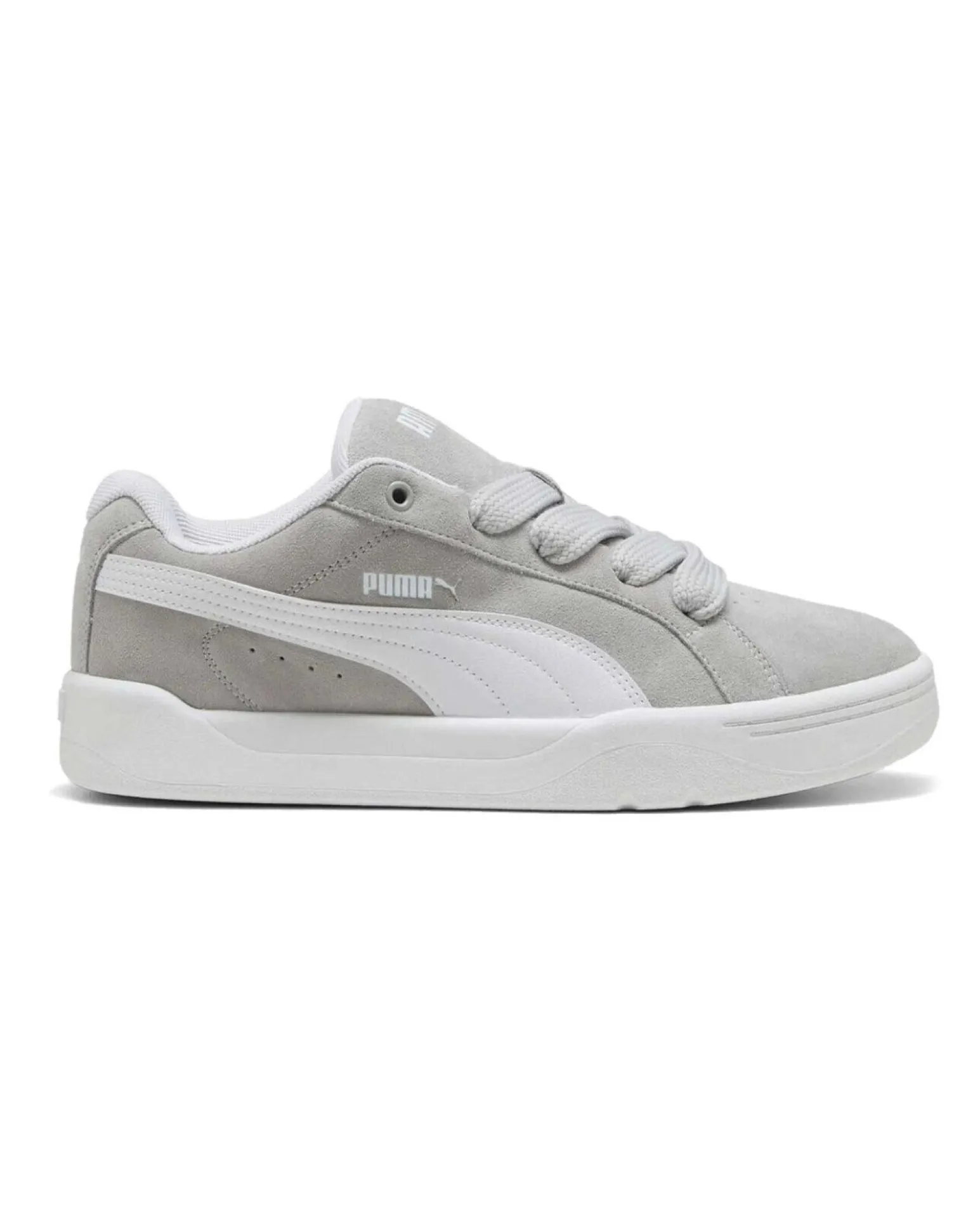 PUMA - SNEAKERS UOMO GRIGIE E BIANCHE PARK L-STYLE EASY SUADE, 400707-02