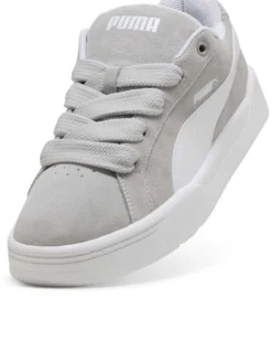 PUMA - SNEAKERS UOMO GRIGIE E BIANCHE PARK L-STYLE EASY SUADE, 400707-02