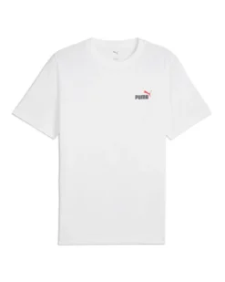 PUMA - T-SHIRT BIANCA  ESSENTIAL 2 COLOR SMALL LOGO DA UOMO, 684717-57