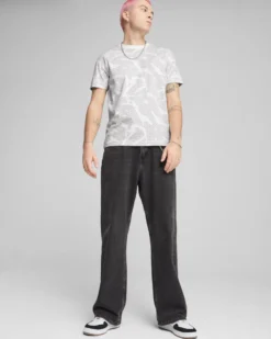 PUMA - T-SHIRT BIANCA ESS LOGO LAB AOP TEE DA UOMO - 684668-02