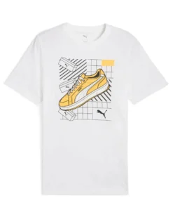 PUMA - T-SHIRT BIANCA GRAPHICS SNEAKER TEE DA UOMO - 684830-02