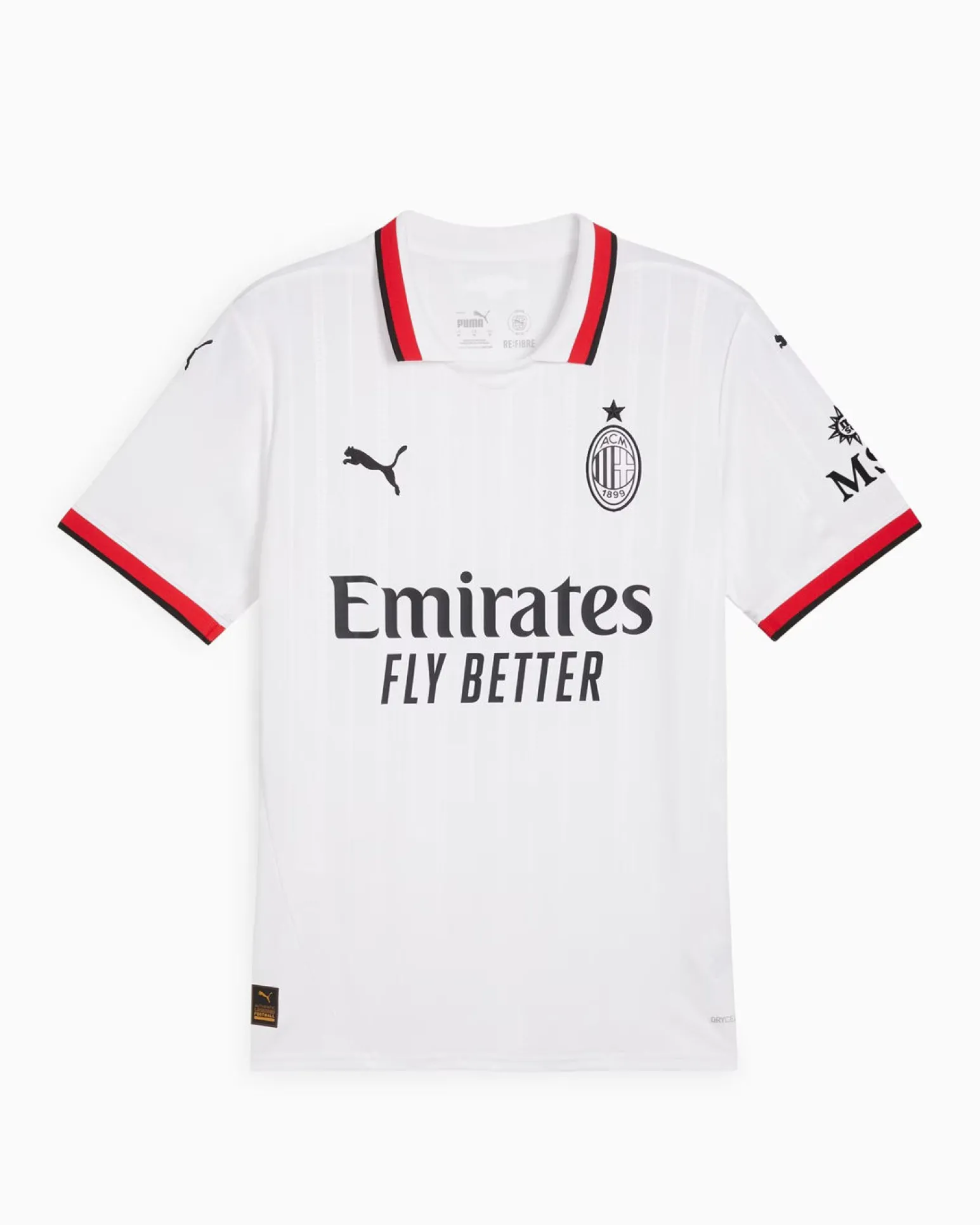PUMA - T-SHIRT BIANCA/ROSSA E NERA AC MILAN AWAY REPLICA DA UOMO - 775015-02