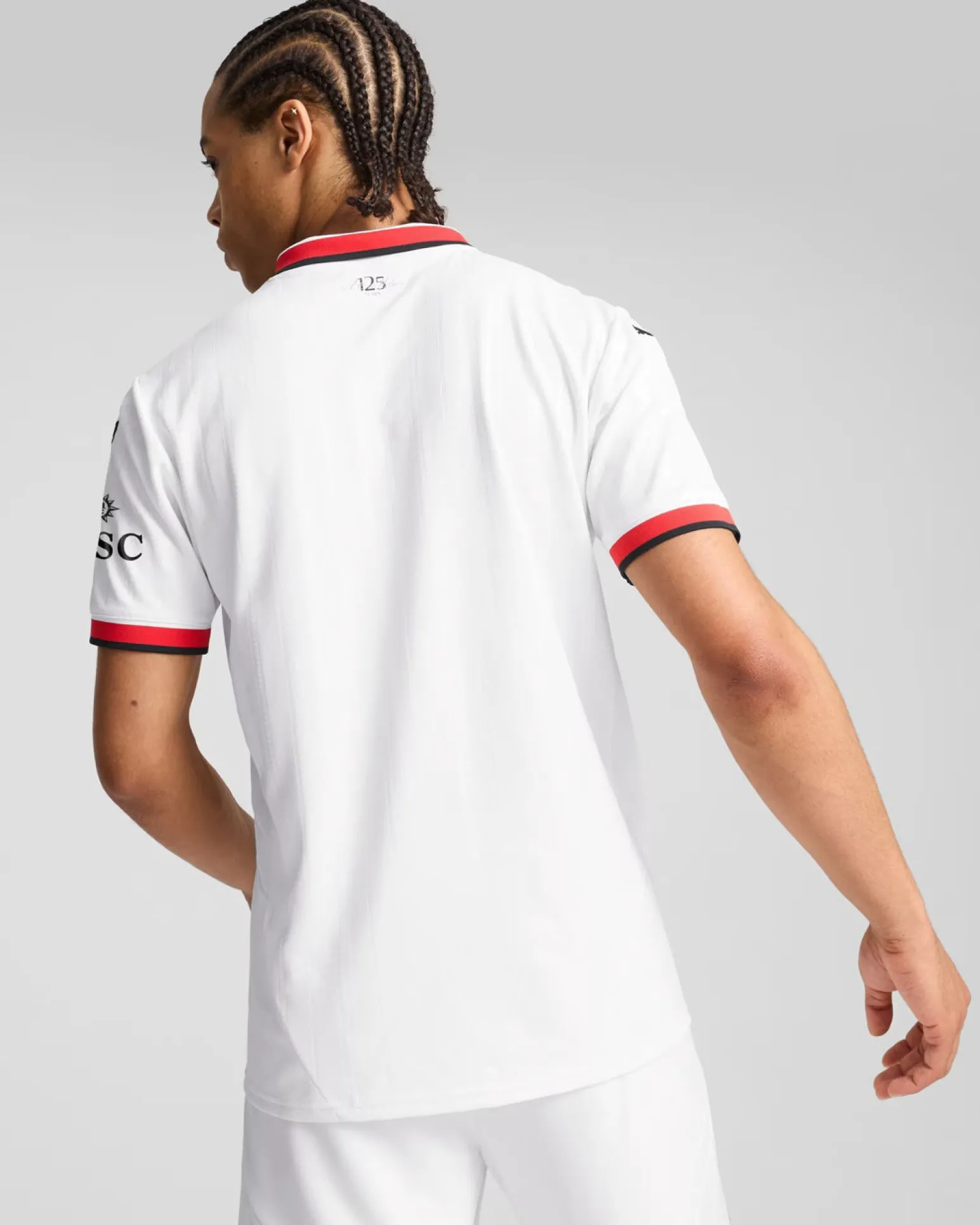 PUMA - T-SHIRT BIANCA/ROSSA E NERA AC MILAN AWAY REPLICA DA UOMO - 775015-02