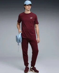 PUMA - T-SHIRT BORDEAUX ESSENTIAL SMALL N.1 DA UOMO, 682535-96
