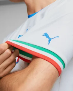 PUMA - T-shirt da calcio bianca in tessuto traspirante Italia