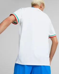 PUMA - T-shirt da calcio bianca in tessuto traspirante Italia