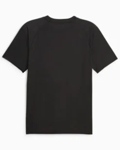 PUMA - T shirt da calcio uomo nera e rossa in tessuto traspirante con logo Milan - PRE MATCH JERSEY