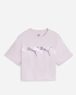 PUMA - T-SHIRT DA DONNA LILLA ESS+ LOGO LAB RELAXED TEE - 679568-60