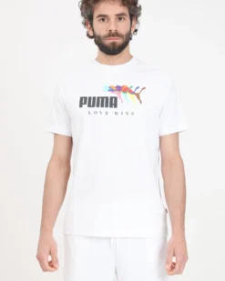 PUMA - T-SHIRT DA UOMO ESS+ LOVE WINS TEE BIANCA - 680000_02