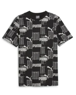 PUMA - T-SHIRT DA UOMO NERA ESS+ LOGO LAB AOP TEE - 678982-01