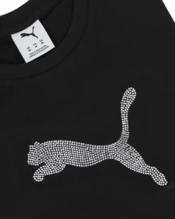 PUMA - T-SHIRT DONNA  NERA MEZZA MANICA  ESS GRAPHICS LEO LUXE, 634566-01