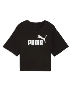 PUMA - T-SHIRT ESSENTIAL CROPPED NO.1 LOGO RELAXED NERA DA DONNA, 684972-01