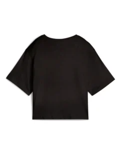 PUMA - T-SHIRT ESSENTIAL CROPPED NO.1 LOGO RELAXED NERA DA DONNA, 684972-01