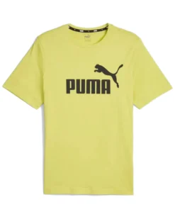 PUMA - T-shirt Essentials lime da uomo con logo