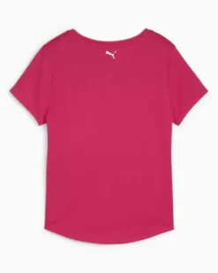 PUMA TSHIRT FIT ULTRAVREATHE TEE - Tshirt fuxia da donna con logo bianco - 52384449