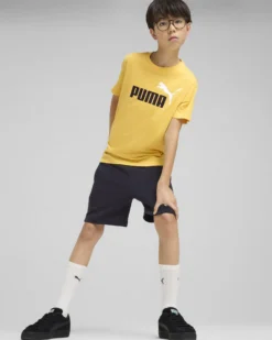 PUMA - T-SHIRT GIALLA ESS 2 COLOR NO.1 LOGO JUNIOR - 685778-55