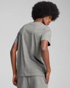 PUMA - T-SHIRT GRIGIA ESSENTIAL CON LOGO PICCOLO N. 1 LOGO DA UOMO, 682534-03