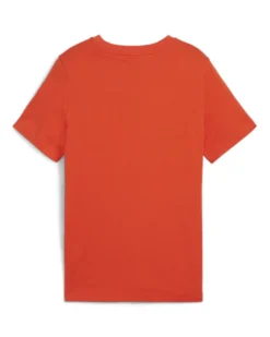 PUMA - T-SHIRT JUNIOR ( 7-16 ANNI)  ARANCIONE ESSENTIAL +LOGO BIANCO - 681841-18