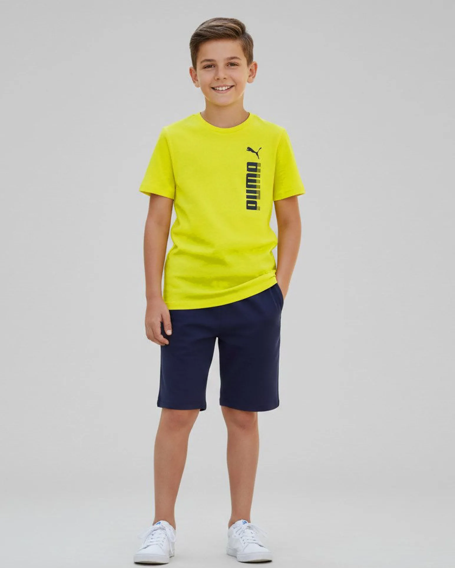 PUMA - T-SHIRT JUNIOR (7 - 16 ANNI) ESSENTIAL GRAPHIC TEE , GIALLA FLUO, 694948-37