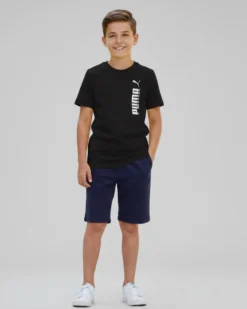 PUMA - T-SHIRT JUNIOR (7 - 16 ANNI) ESSENTIAL GRAPHIC TEE , BLU, 694948-16