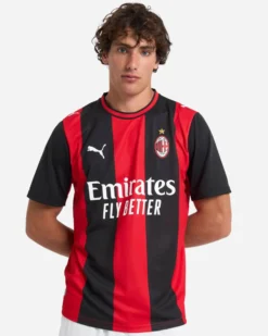 PUMA - T- SHIRT MEZZA MANICA ACM MILAN  ROSSA E NERA DA UOMO, 784121-01