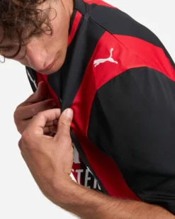 PUMA - T- SHIRT MEZZA MANICA ACM MILAN ROSSA E NERA DA UOMO, 784121-01