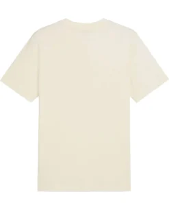 PUMA - T-SHIRT MEZZA MANICA BEIGE ESSENTIAL + TEXTURED FOIL BIG LOGO DA DONNA, 692160-87