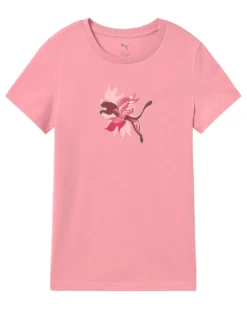 PUMA - T-SHIRT MEZZA MANICA ROSA GRAPHIC FLOWERED CAT DA DONNA, 693299-65